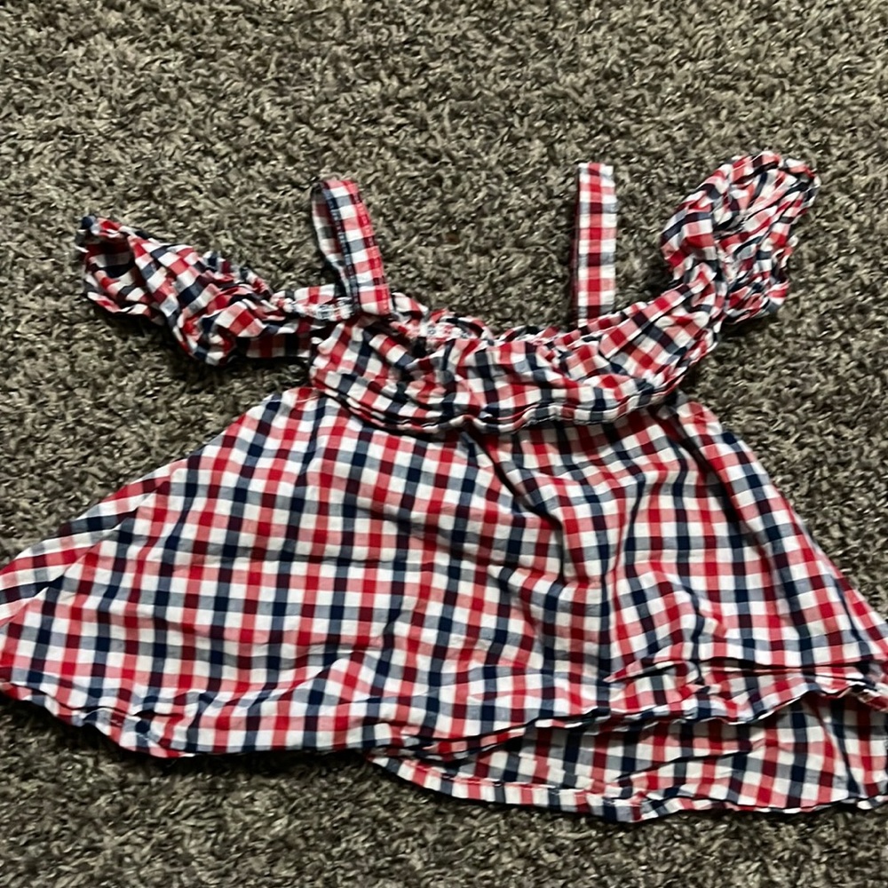 Read White and blue Toddler top.